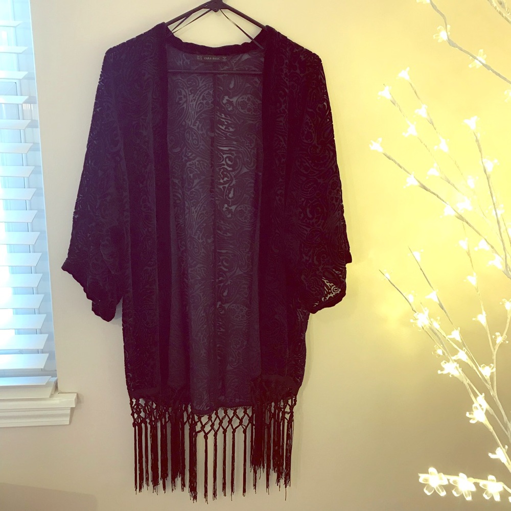 ZARA Velvet Paisley Kimono